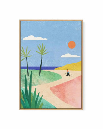 Beach Girl by Henry Rivers | Framed Canvas Art Print from Olive et Oriel where you can shop wallpaper and artworks online