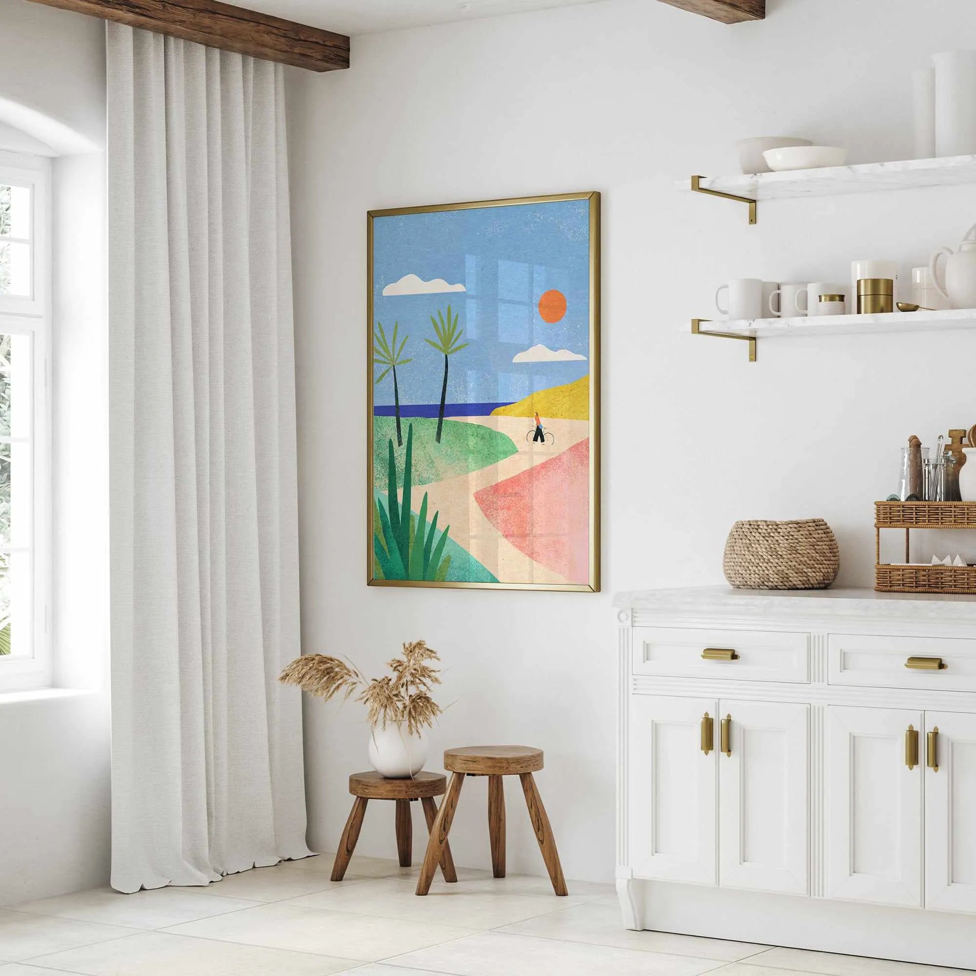 Beach Girl by Henry Rivers Art Print from Olive et Oriel where you can shop wallpaper and artworks online