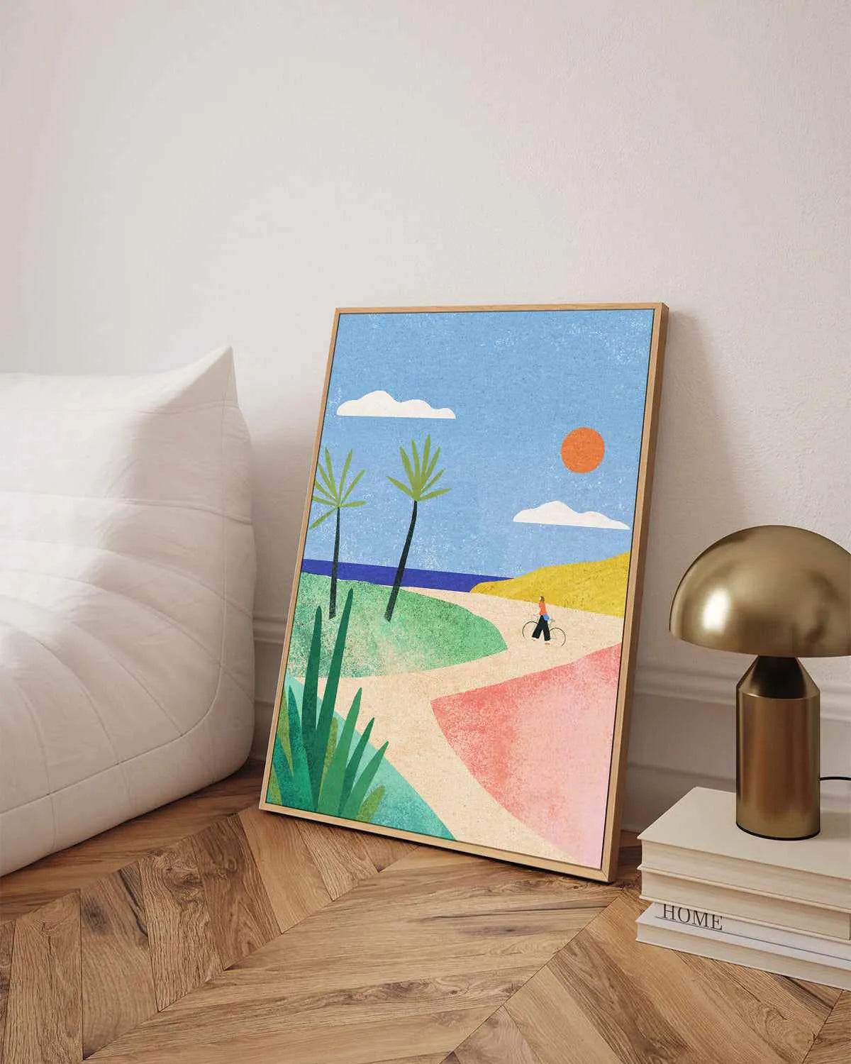 Beach Girl by Henry Rivers | Framed Canvas Art Print from Olive et Oriel where you can shop wallpaper and artworks online