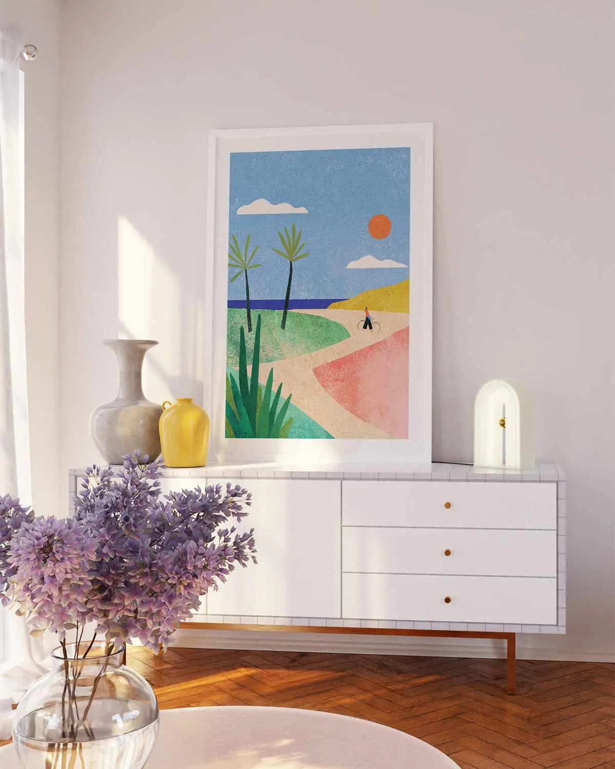 Beach Girl by Henry Rivers Art Print from Olive et Oriel where you can shop wallpaper and artworks online