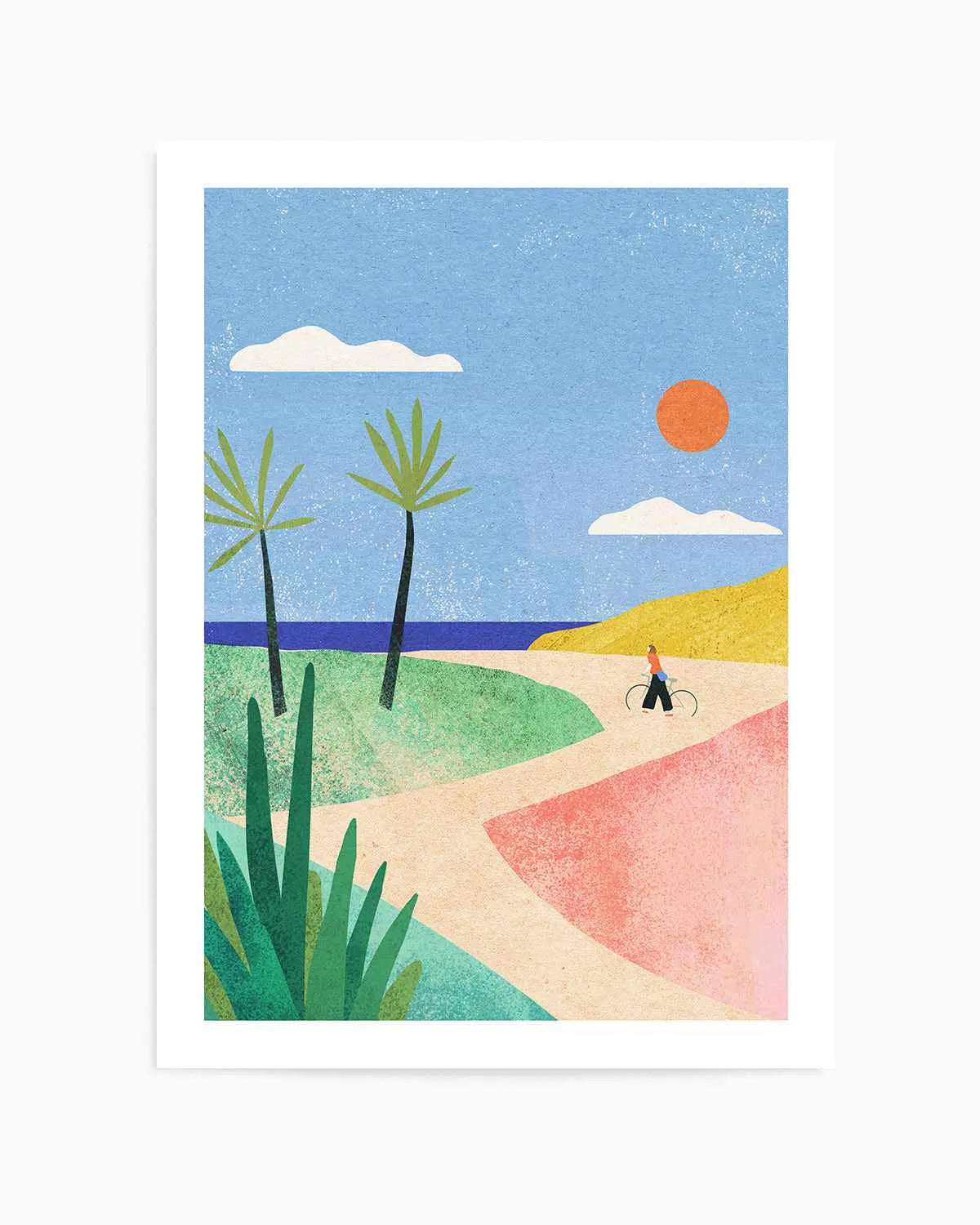 Beach Girl by Henry Rivers Art Print from Olive et Oriel where you can shop wallpaper and artworks online