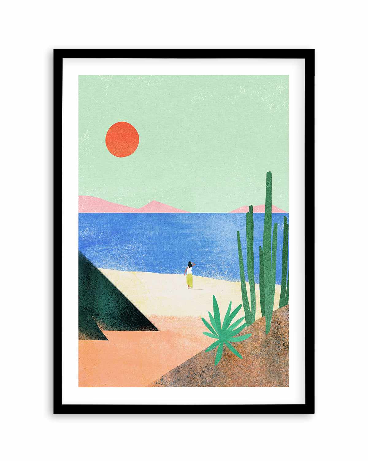 Beach Girl, Mediterranean by Henry Rivers Art Print