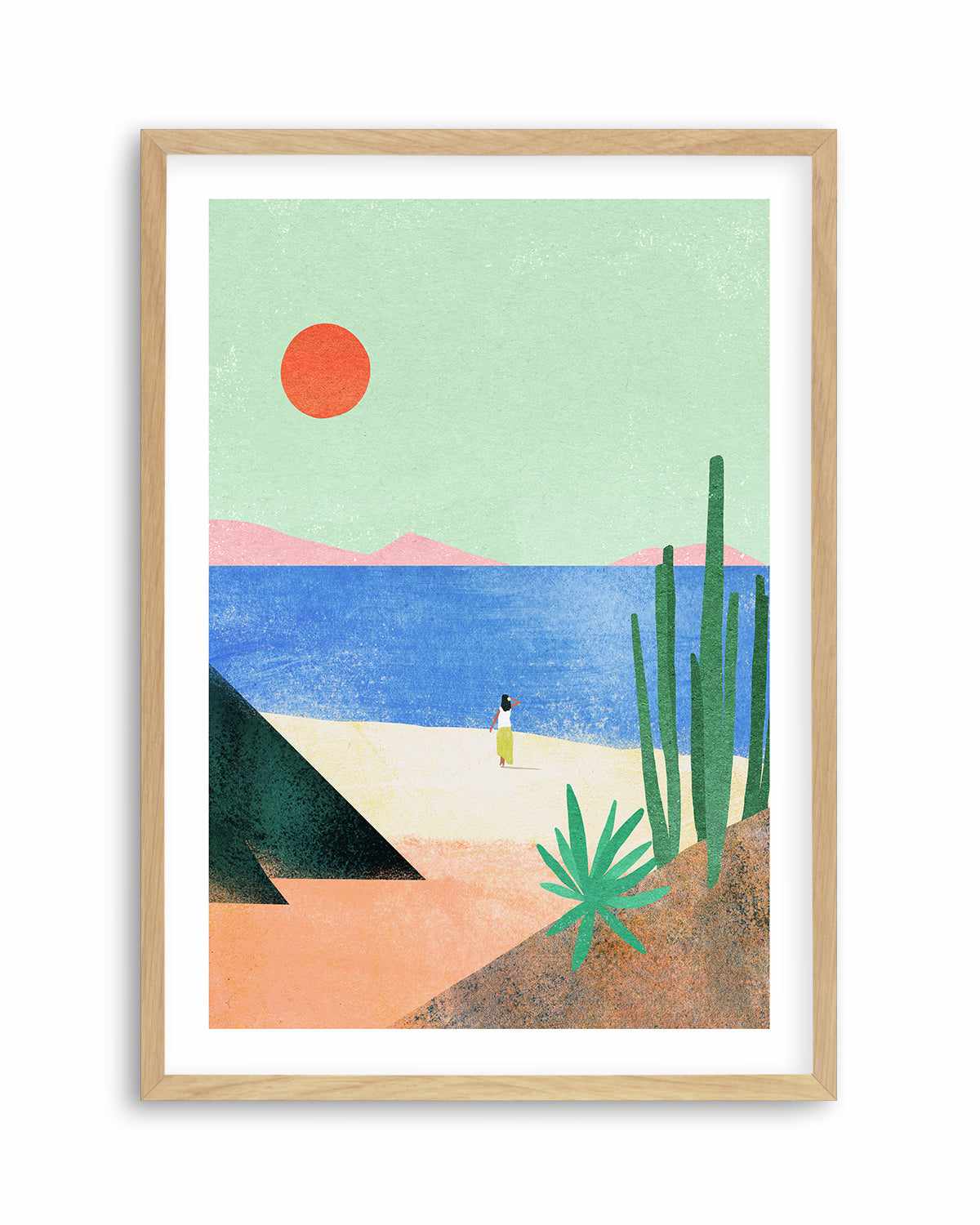 Beach Girl, Mediterranean by Henry Rivers Art Print