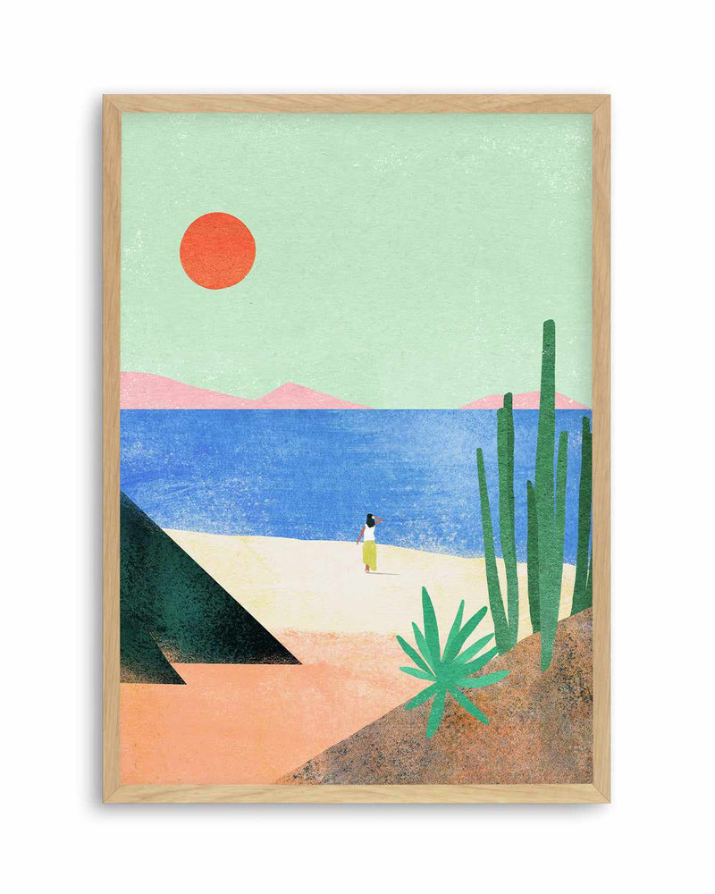 Beach Girl, Mediterranean by Henry Rivers Art Print