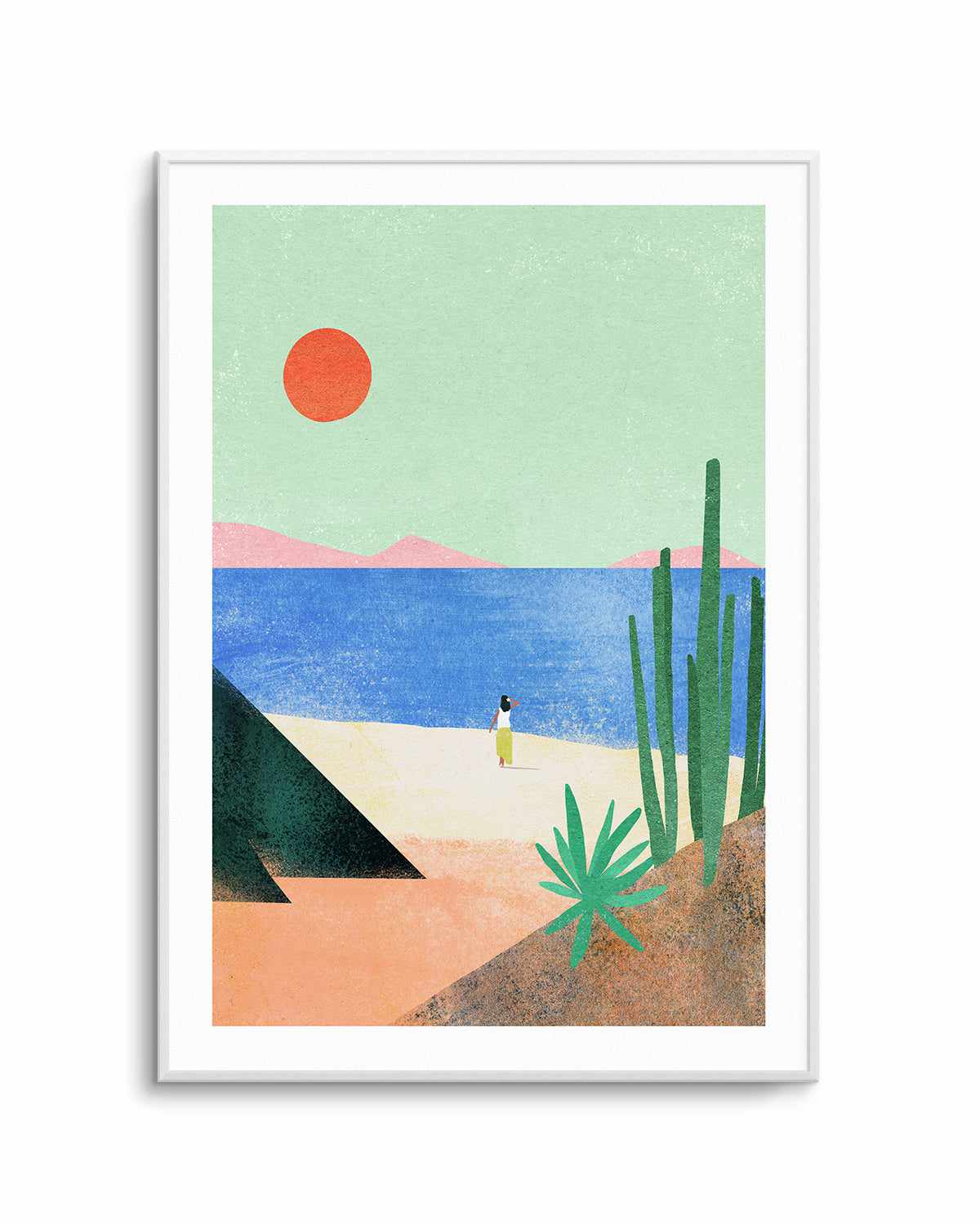 Beach Girl, Mediterranean by Henry Rivers Art Print