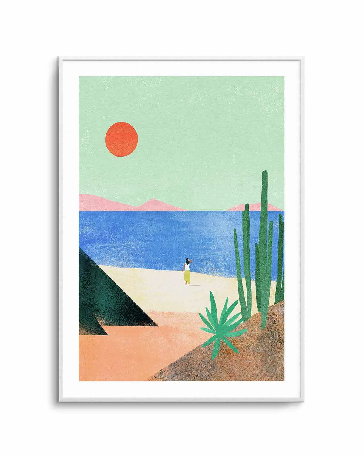 Beach Girl, Mediterranean by Henry Rivers Art Print from Olive et Oriel where you can shop wallpaper and artworks online
