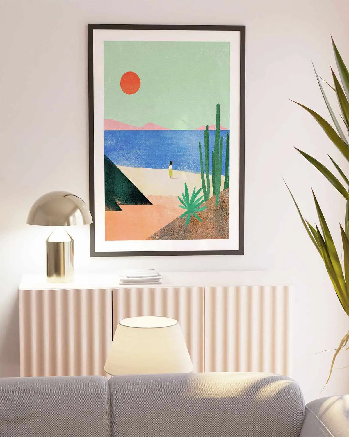 Beach Girl, Mediterranean by Henry Rivers Art Print from Olive et Oriel where you can shop wallpaper and artworks online