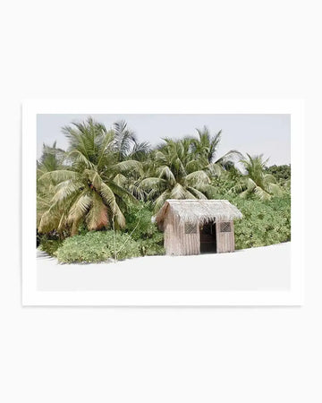 Beach Hut Art Print from Olive et Oriel where you can shop wallpaper and artworks online