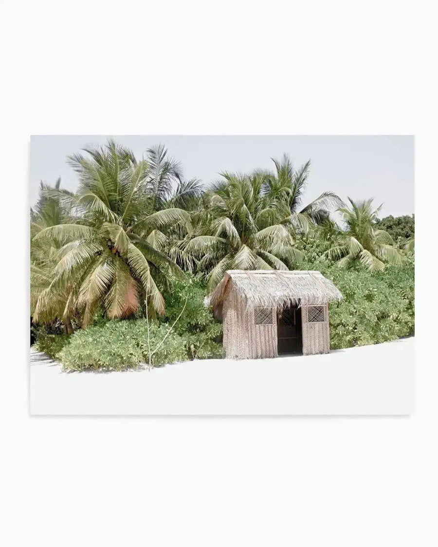 Beach Hut Art Print from Olive et Oriel where you can shop wallpaper and artworks online