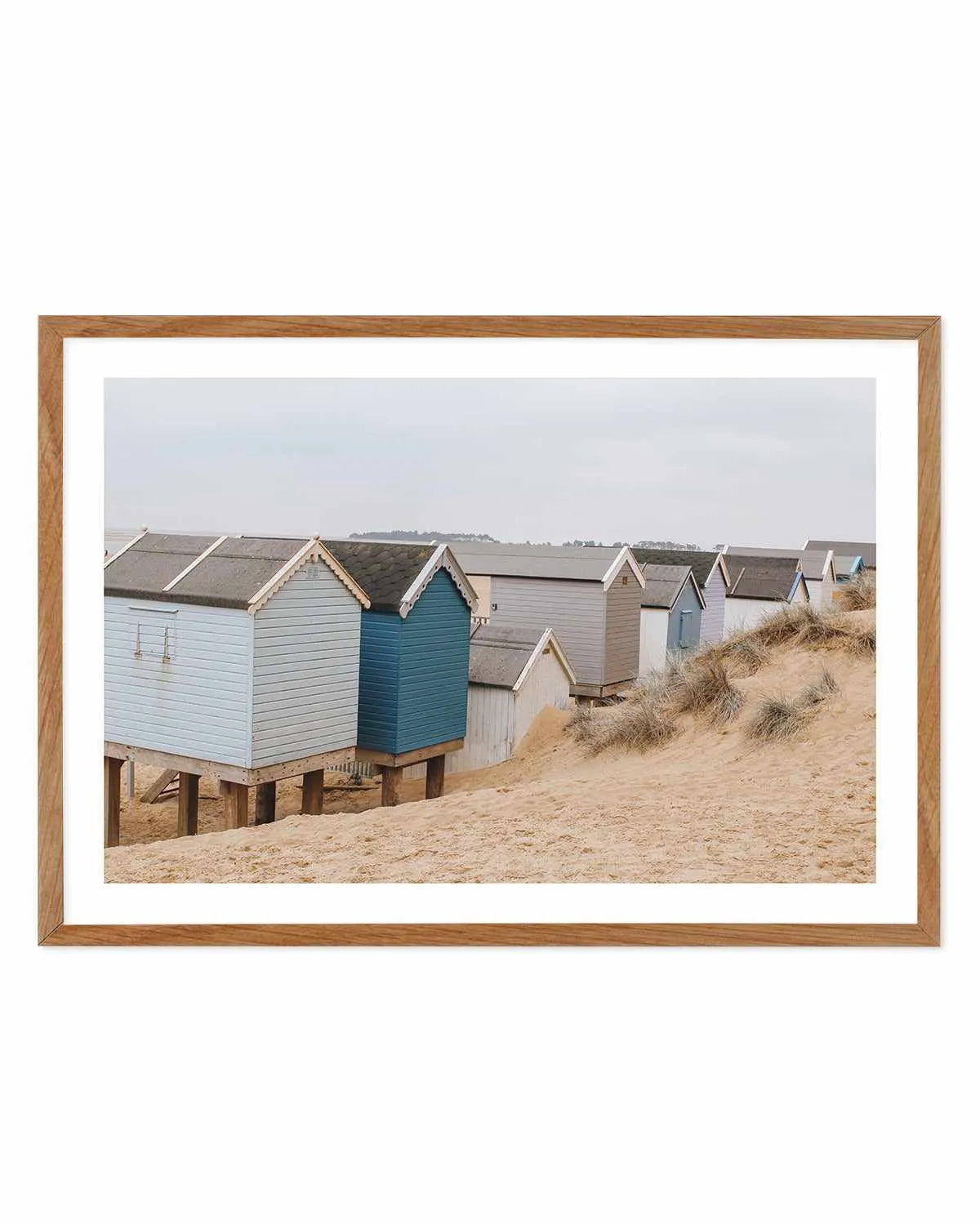 Beach Huts LS by Chloe Frost-Smith Art Print from Olive et Oriel where you can shop wallpaper and artworks online
