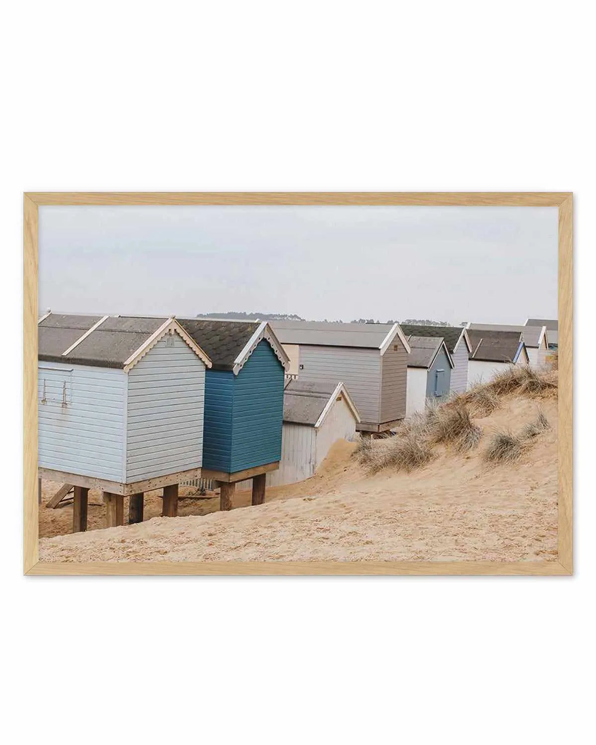 Beach Huts LS by Chloe Frost-Smith Art Print from Olive et Oriel where you can shop wallpaper and artworks online