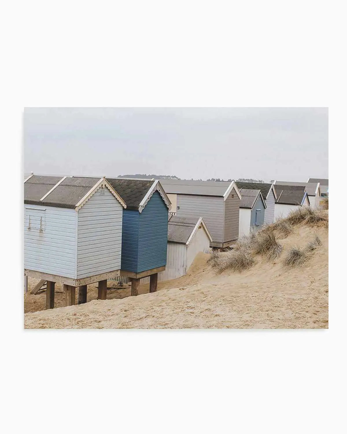 Beach Huts LS by Chloe Frost-Smith Art Print from Olive et Oriel where you can shop wallpaper and artworks online