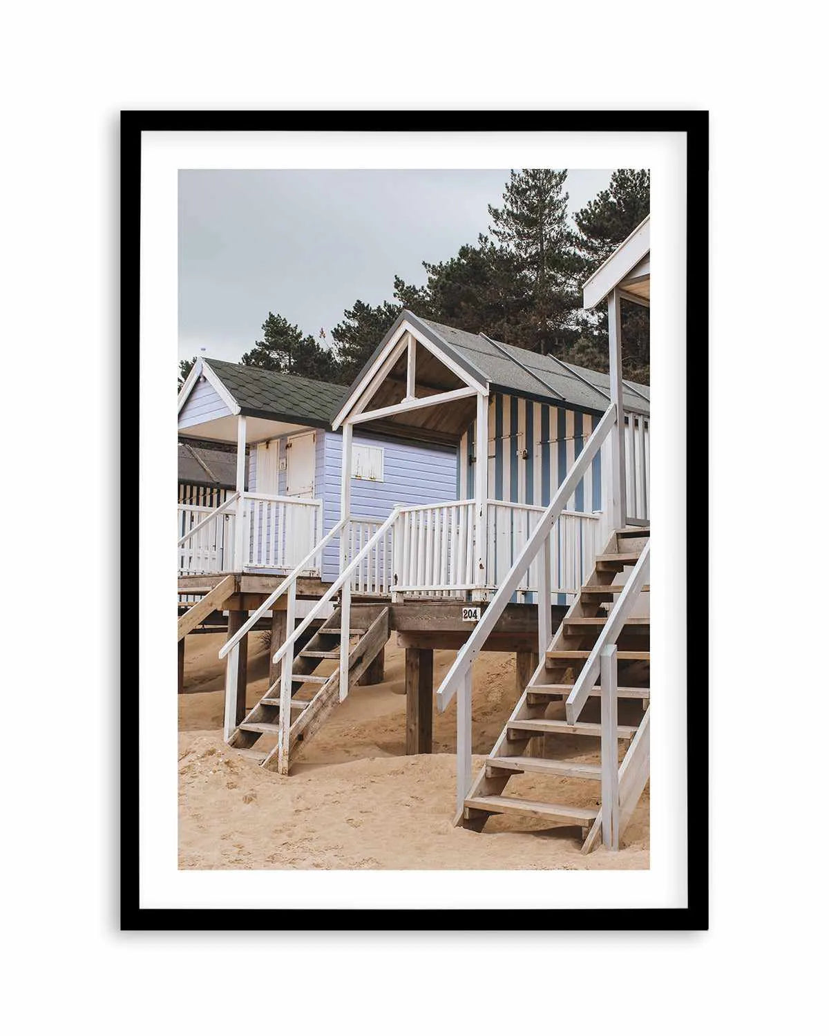 Beach Huts PT by Chloe Frost-Smith Art Print from Olive et Oriel where you can shop wallpaper and artworks online