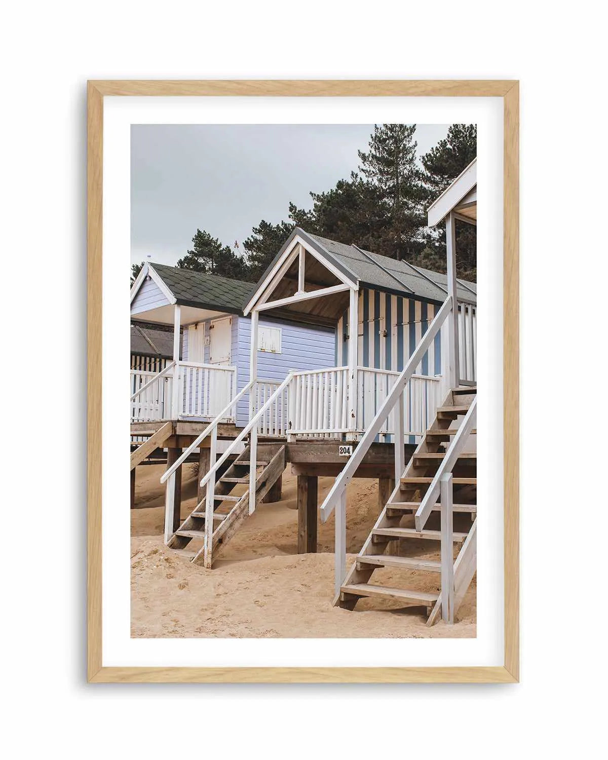Beach Huts PT by Chloe Frost-Smith Art Print from Olive et Oriel where you can shop wallpaper and artworks online