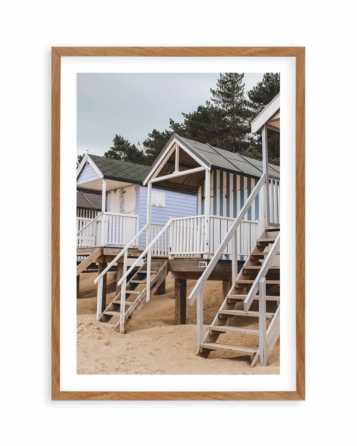 Beach Huts PT by Chloe Frost-Smith Art Print from Olive et Oriel where you can shop wallpaper and artworks online