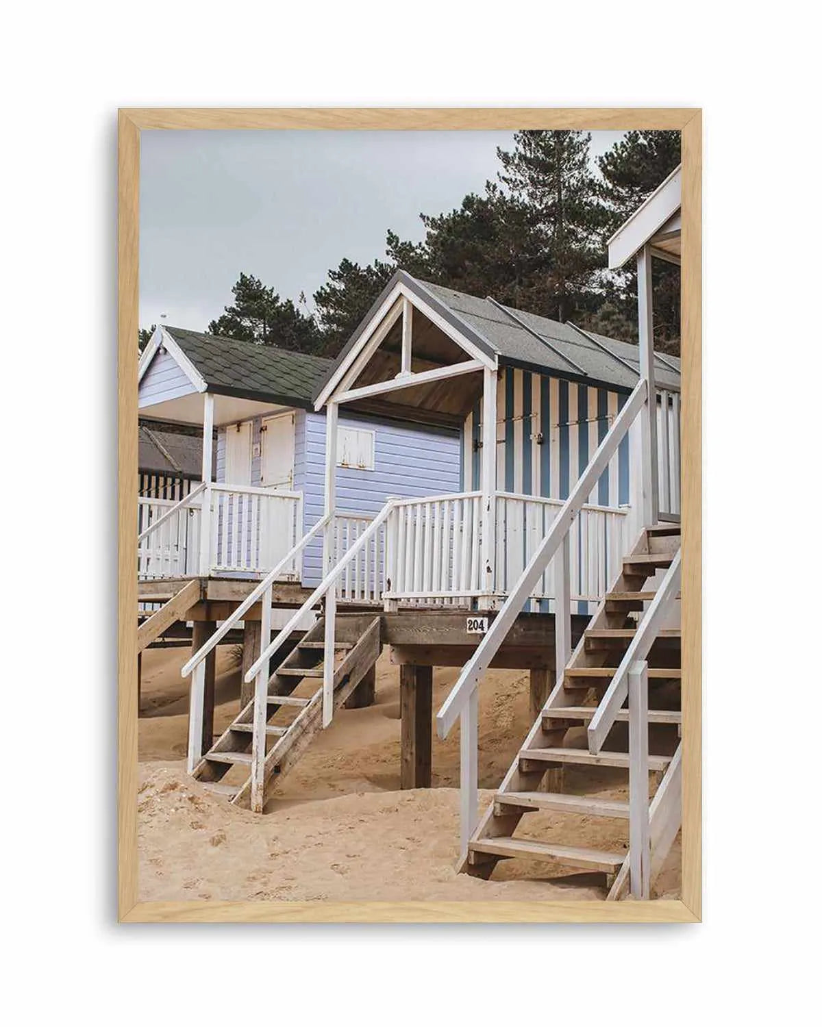 Beach Huts PT by Chloe Frost-Smith Art Print from Olive et Oriel where you can shop wallpaper and artworks online