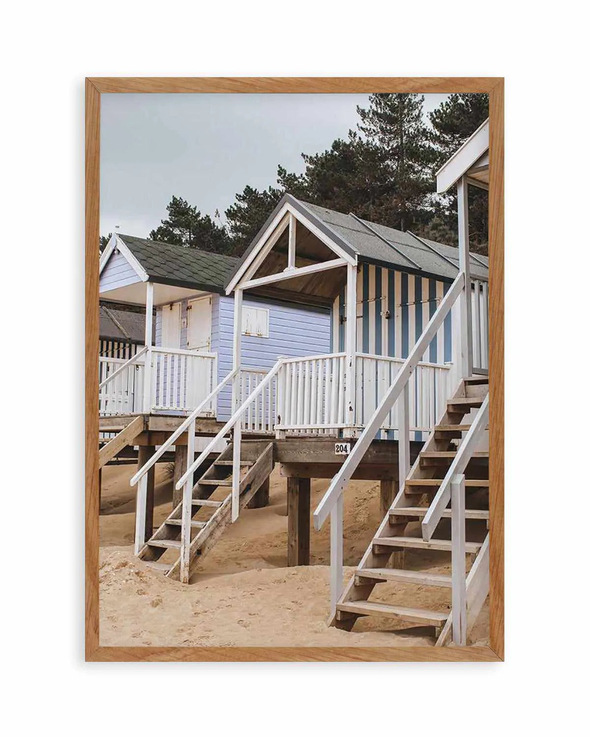 Beach Huts PT by Chloe Frost-Smith Art Print from Olive et Oriel where you can shop wallpaper and artworks online
