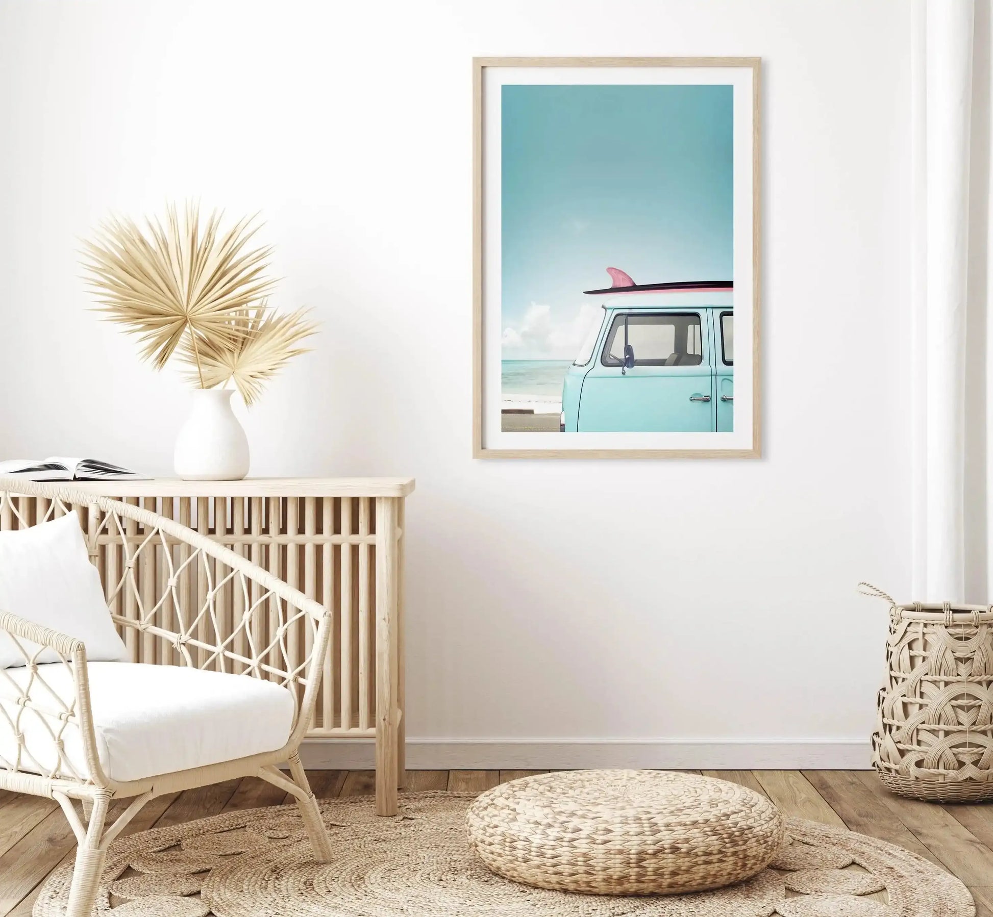 Beach Kombi Art Print-PRINT-Olive et Oriel-Olive et Oriel-Buy-Australian-Art-Prints-Online-with-Olive-et-Oriel-Your-Artwork-Specialists-Austrailia-Decorate-With-Coastal-Photo-Wall-Art-Prints-From-Our-Beach-House-Artwork-Collection-Fine-Poster-and-Framed-Artwork