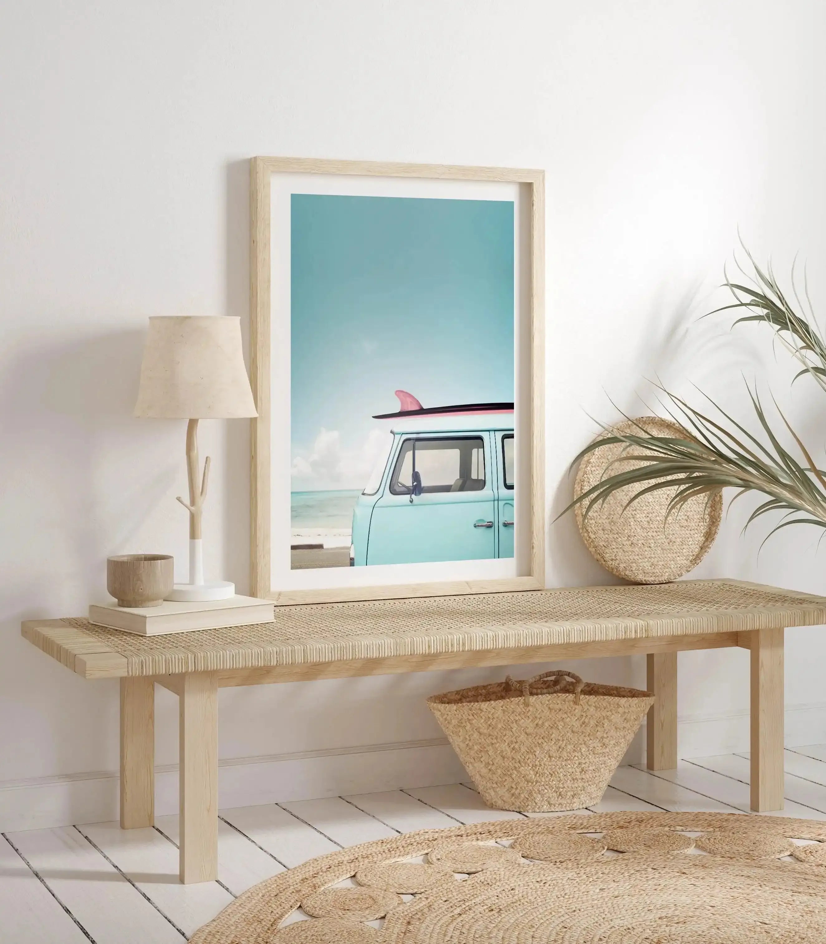 Beach Kombi Art Print-PRINT-Olive et Oriel-Olive et Oriel-Buy-Australian-Art-Prints-Online-with-Olive-et-Oriel-Your-Artwork-Specialists-Austrailia-Decorate-With-Coastal-Photo-Wall-Art-Prints-From-Our-Beach-House-Artwork-Collection-Fine-Poster-and-Framed-Artwork