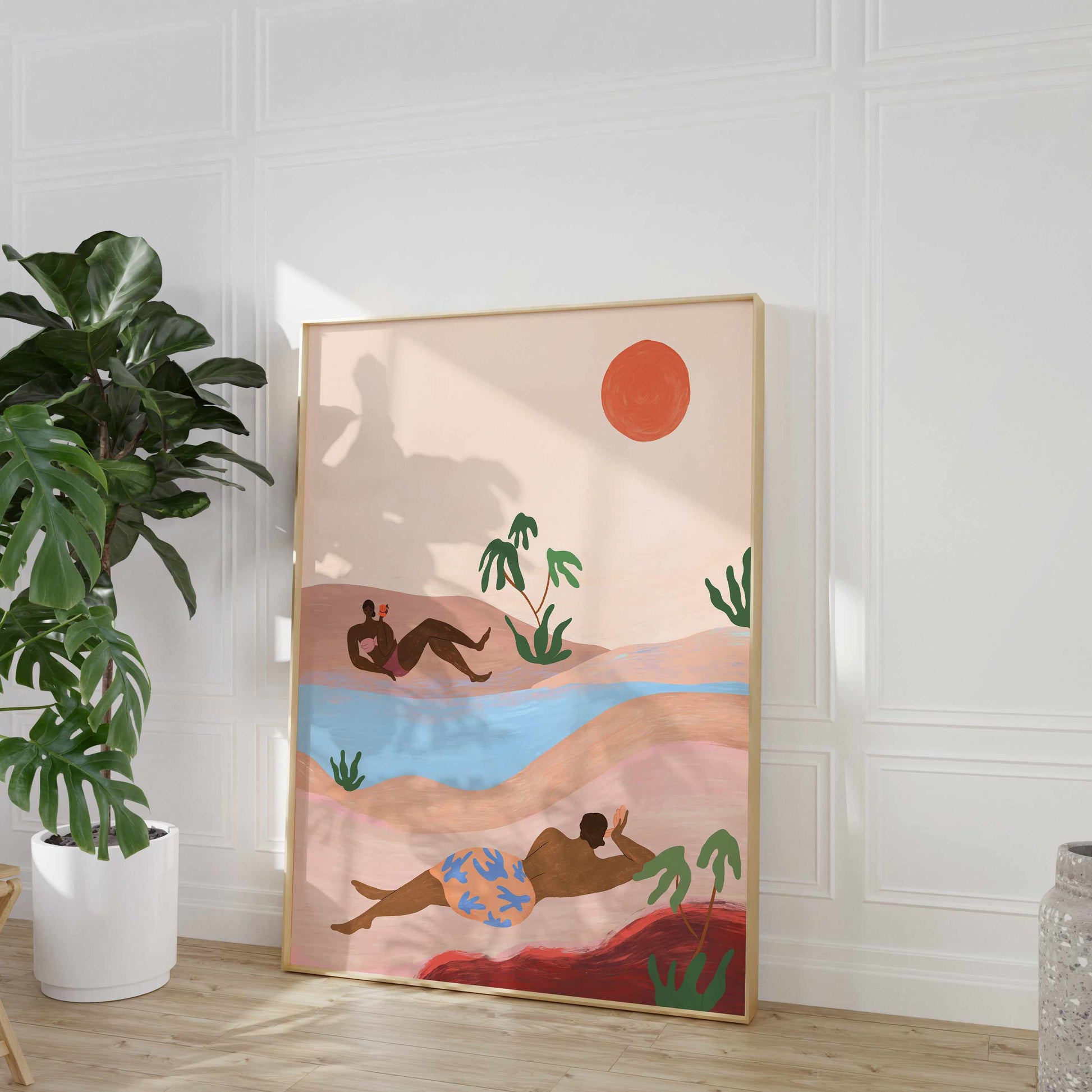 Beach Please by Arty Guava | Art Print from Olive et Oriel where you can shop wallpaper and artworks online