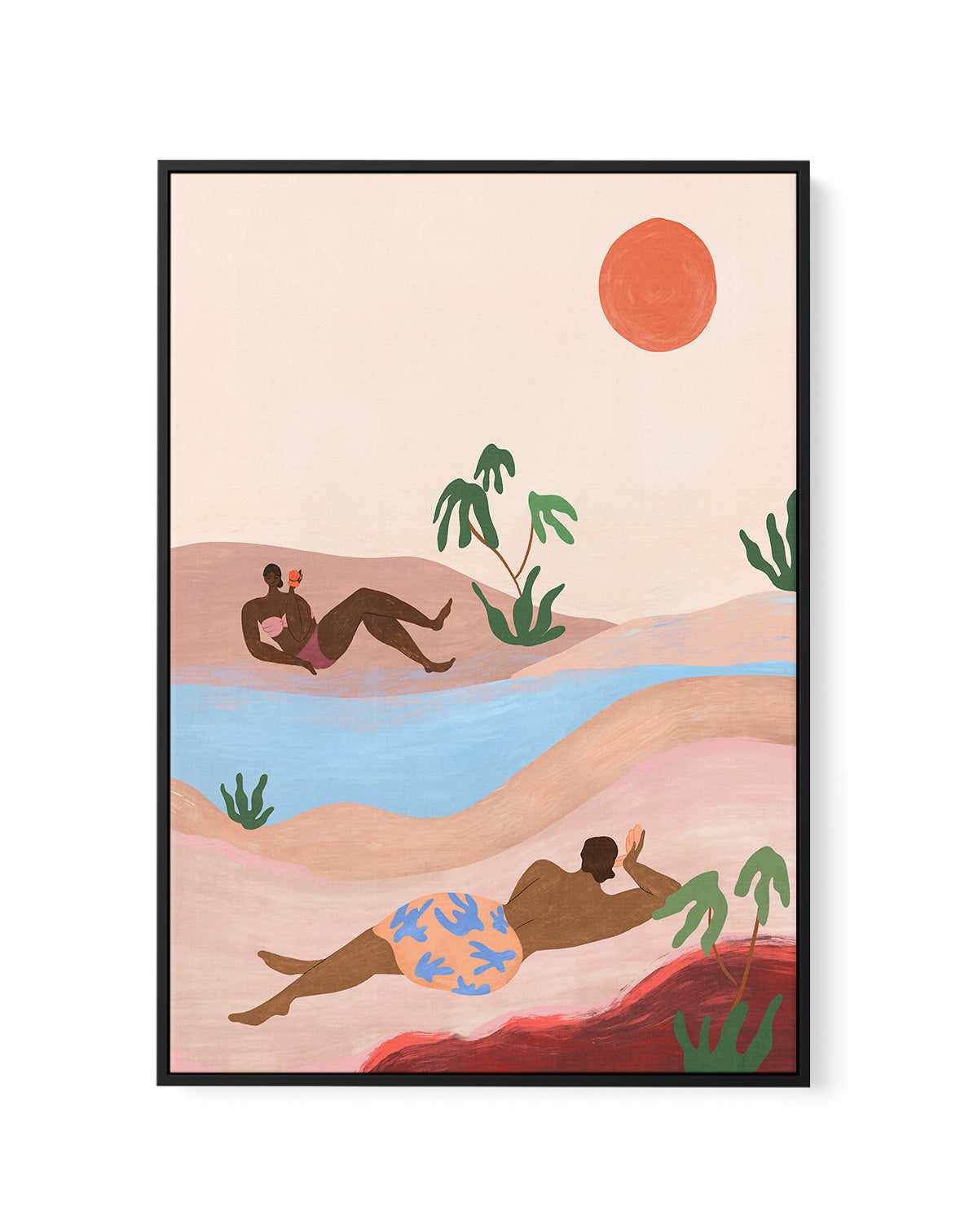 Beach Please by Arty Guava | Framed Canvas Art Print from Olive et Oriel where you can shop wallpaper and artworks online