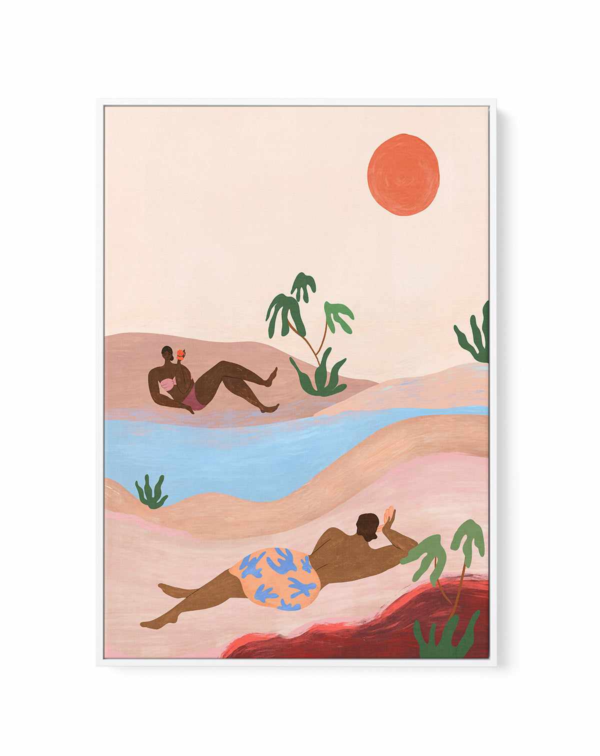 Beach Please by Arty Guava | Framed Canvas Art Print from Olive et Oriel where you can shop wallpaper and artworks online