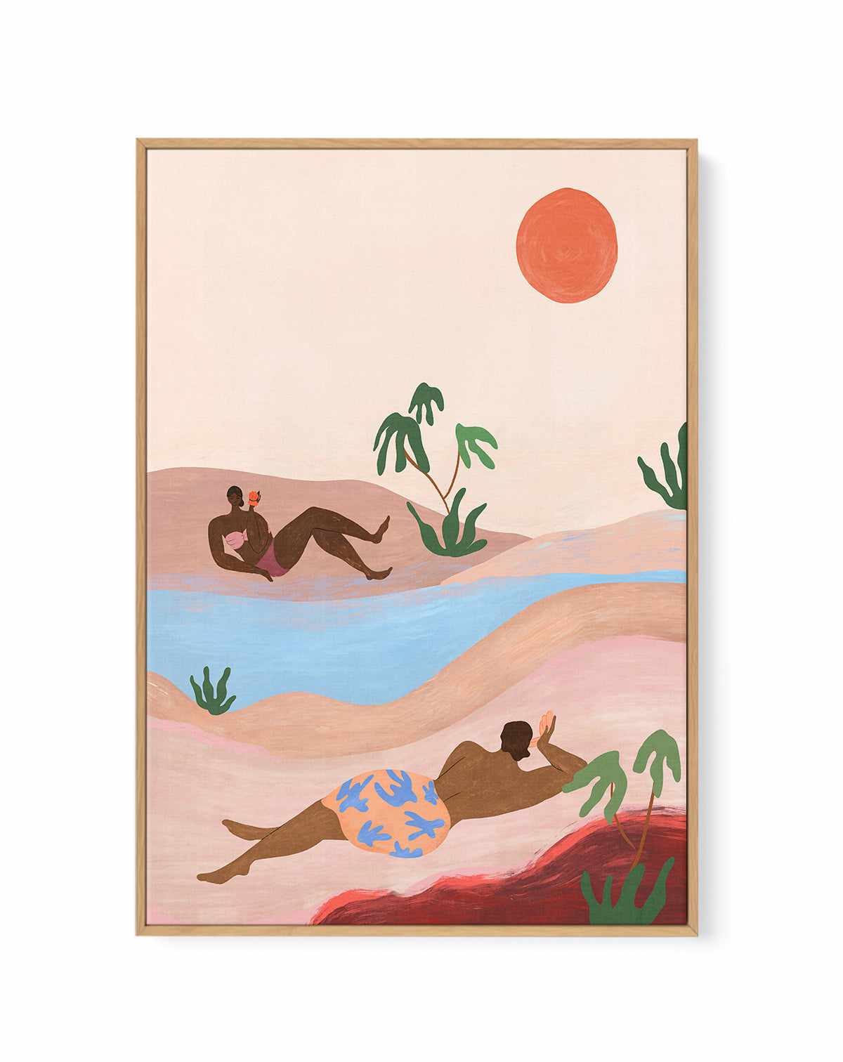Beach Please by Arty Guava | Framed Canvas Art Print from Olive et Oriel where you can shop wallpaper and artworks online