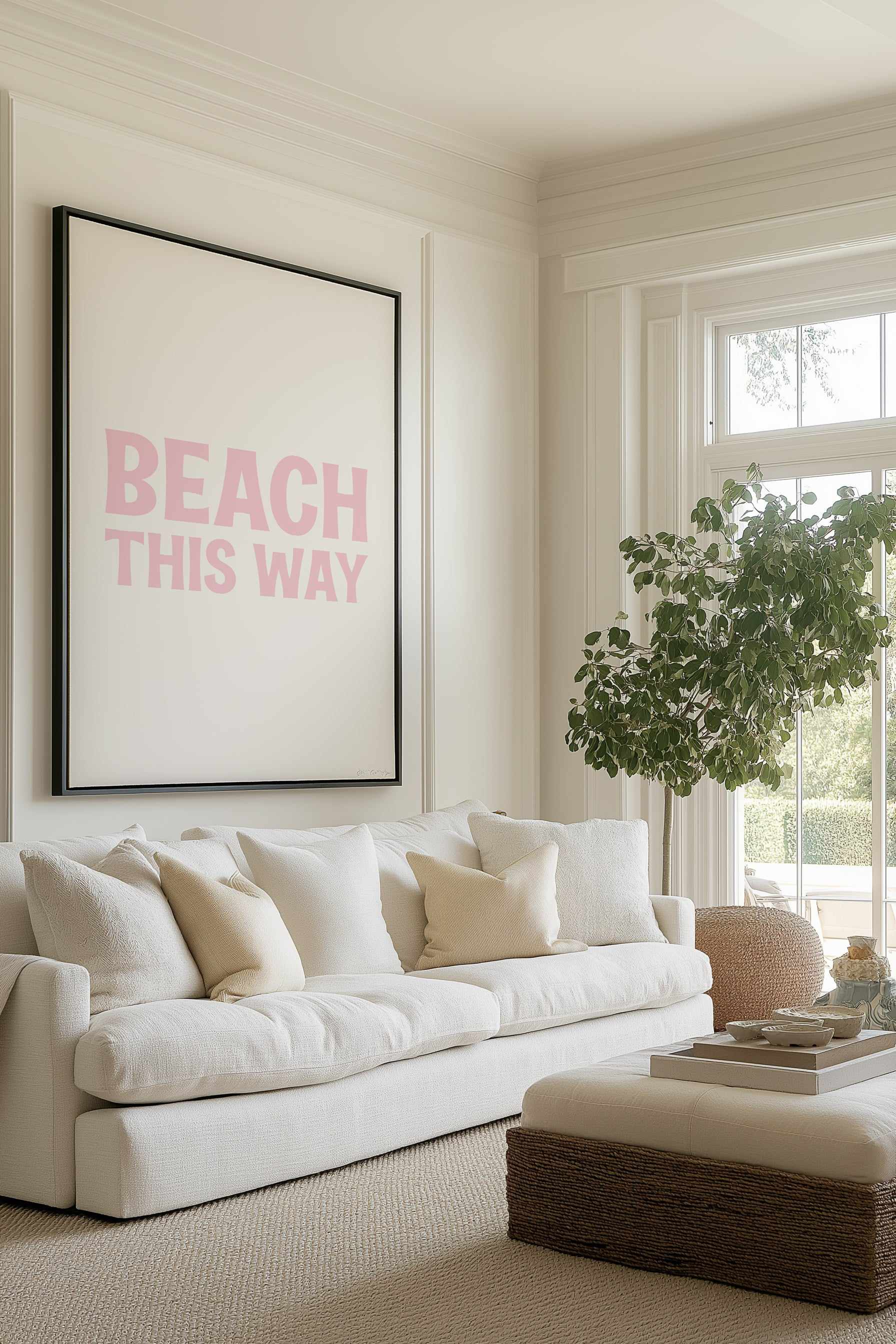 Beach This Way | Framed Canvas Art Print