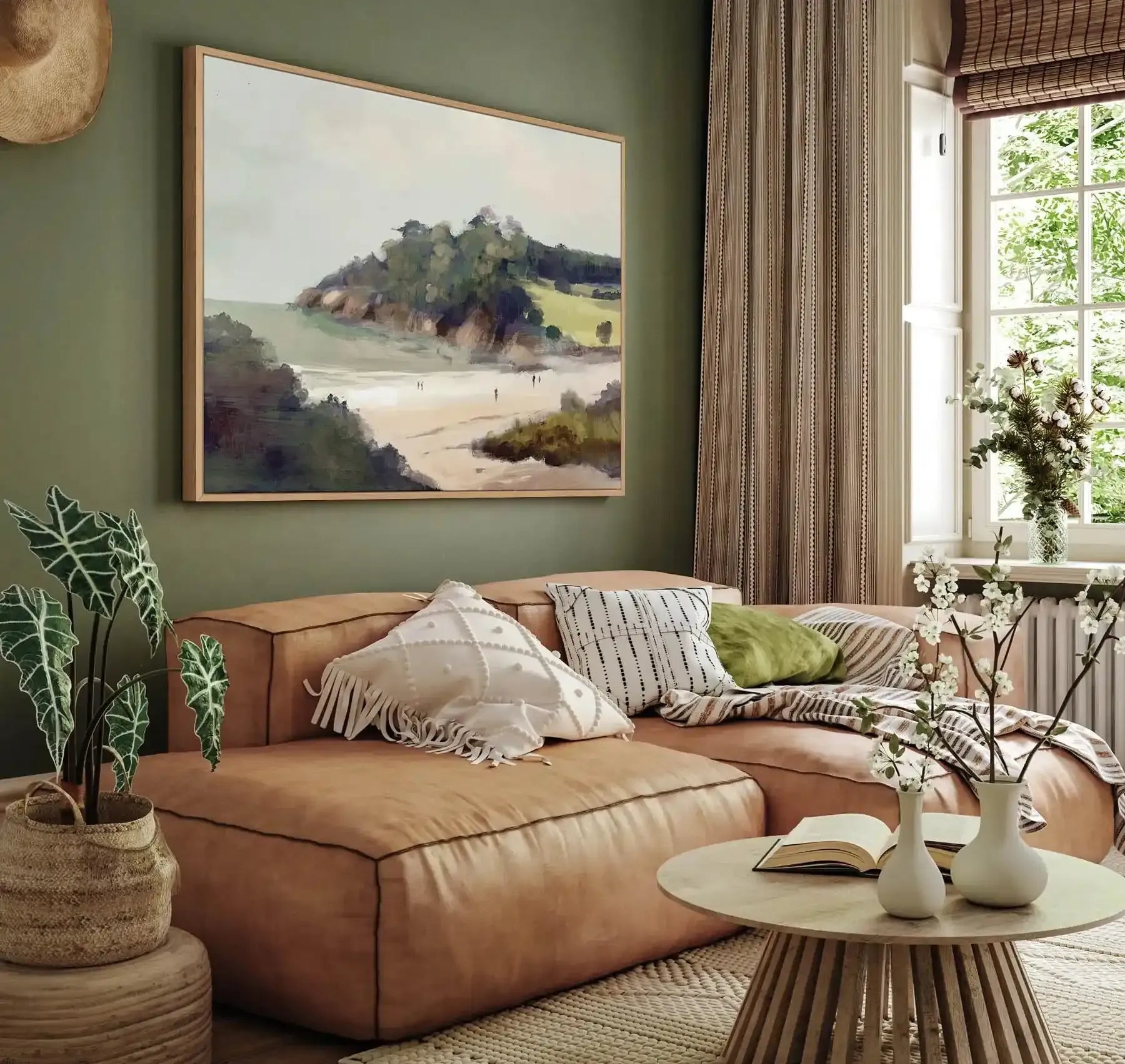 Beach View by Dan Hobday | Framed Canvas-CANVAS-You can shop wall art online with Olive et Oriel for everything from abstract art to fun kids wall art. Our beautiful modern art prints and canvas art are available from large canvas prints to wall art paintings and our proudly Australian artwork collection offers only the highest quality framed large wall art and canvas art Australia - You can buy fashion photography prints or Hampton print posters and paintings on canvas from Olive et Oriel and h