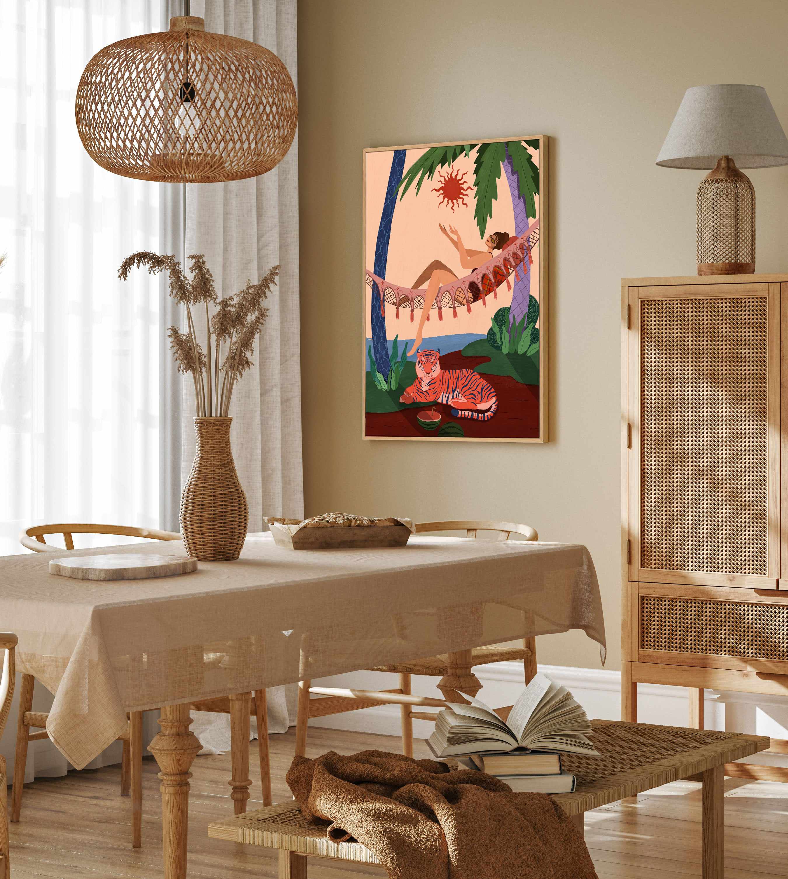 Beach by Arty Guava | Framed Canvas Art Print