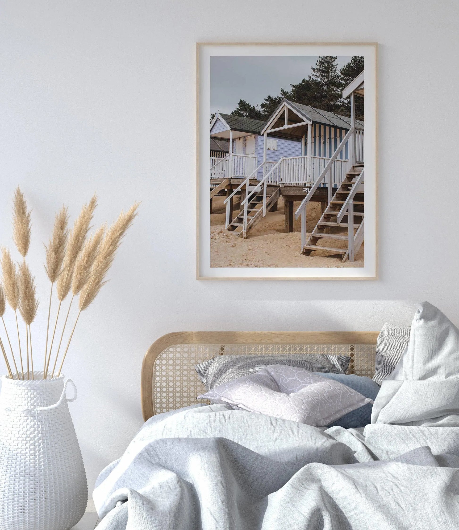 Beach Huts PT by Chloe Frost-Smith Art Print from Olive et Oriel where you can shop wallpaper and artworks online