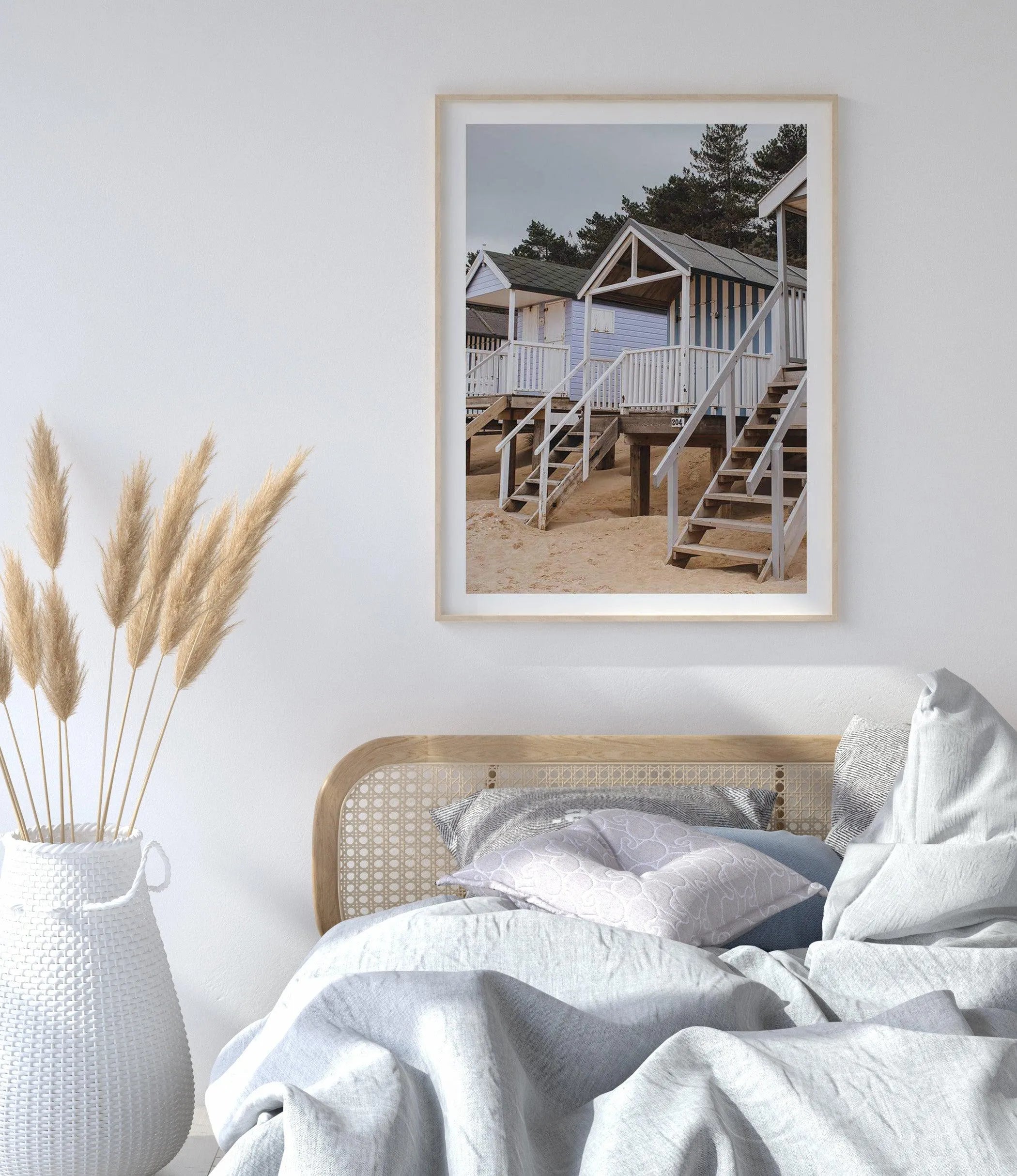 Beach Huts PT by Chloe Frost-Smith Art Print from Olive et Oriel where you can shop wallpaper and artworks online