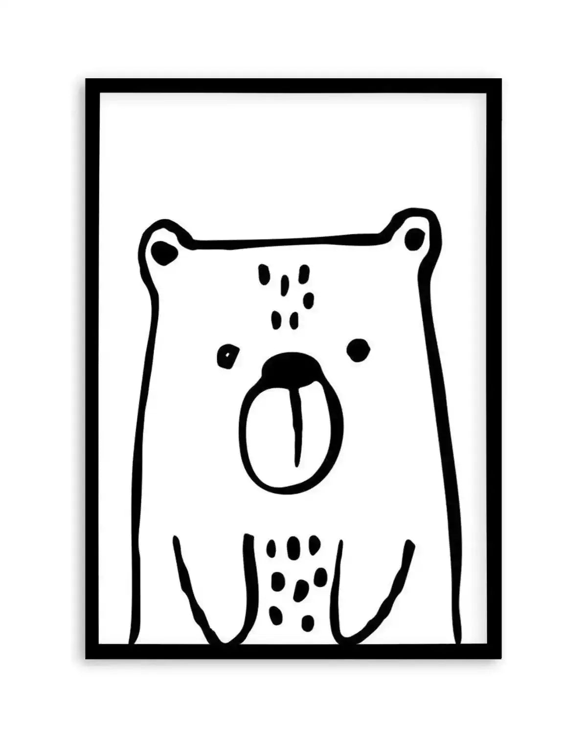 Bear B&W Art Print from Olive et Oriel where you can shop wallpaper and artworks online