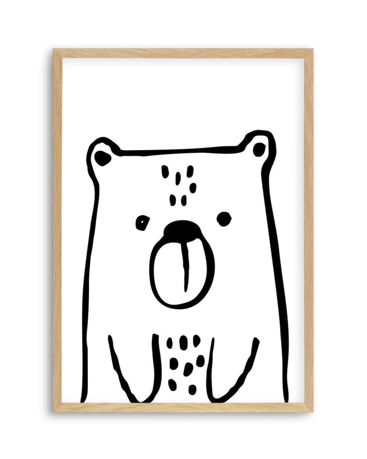 Bear B&W Art Print