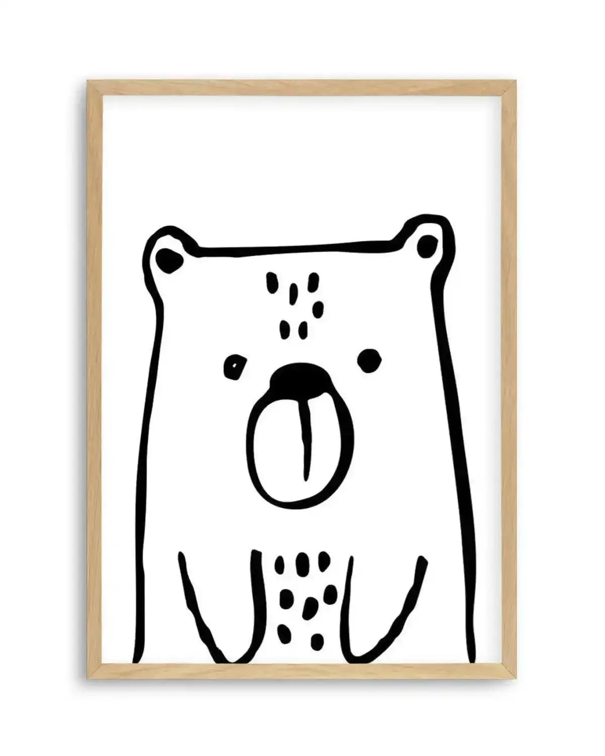 Bear B&W Art Print from Olive et Oriel where you can shop wallpaper and artworks online