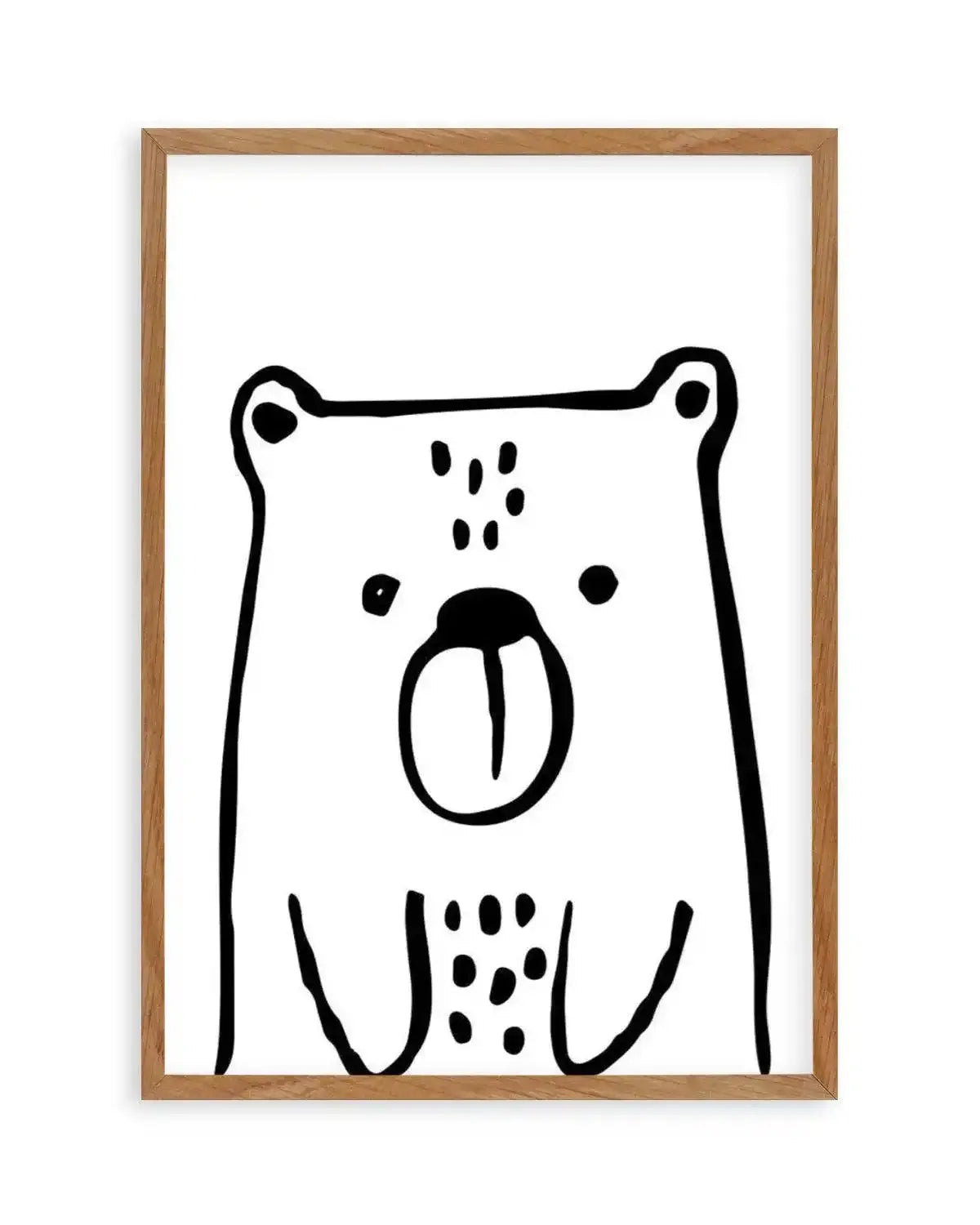 Bear B&W Art Print from Olive et Oriel where you can shop wallpaper and artworks online