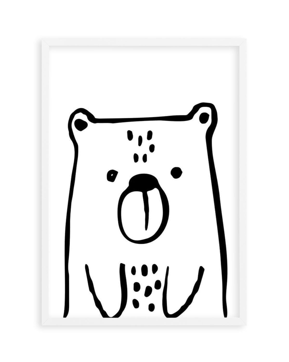 Bear B&W Art Print