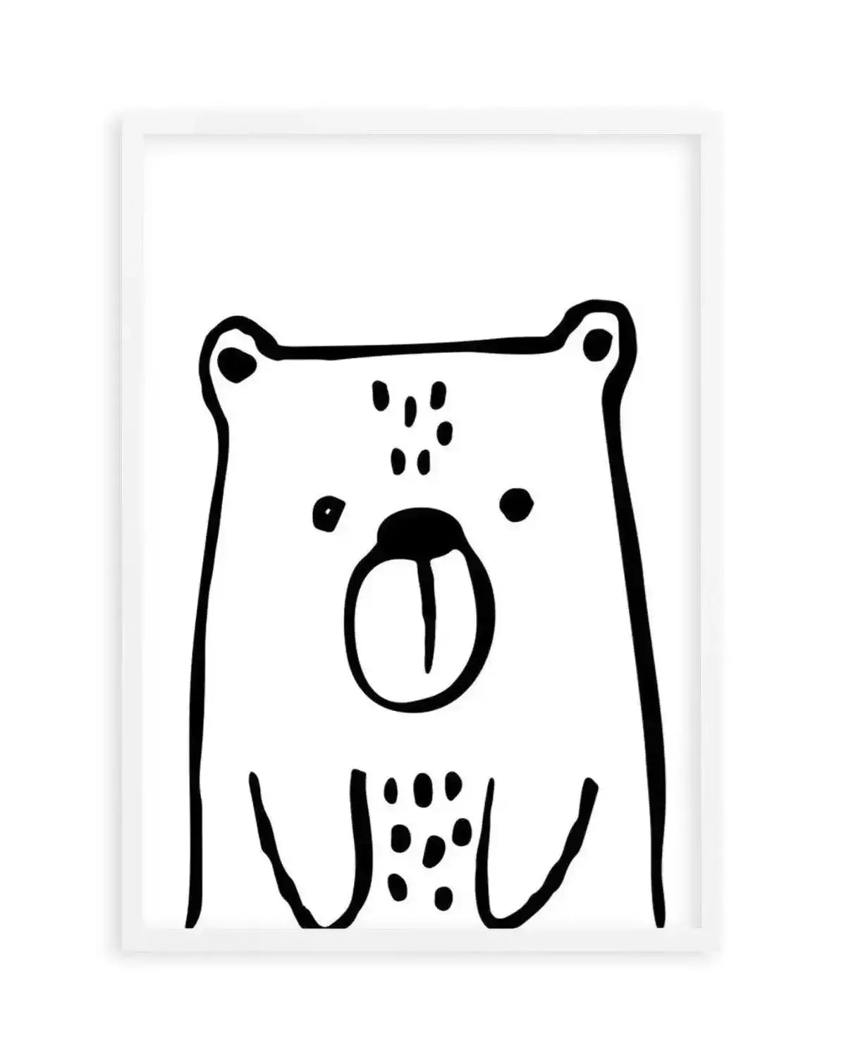 Bear B&W Art Print from Olive et Oriel where you can shop wallpaper and artworks online