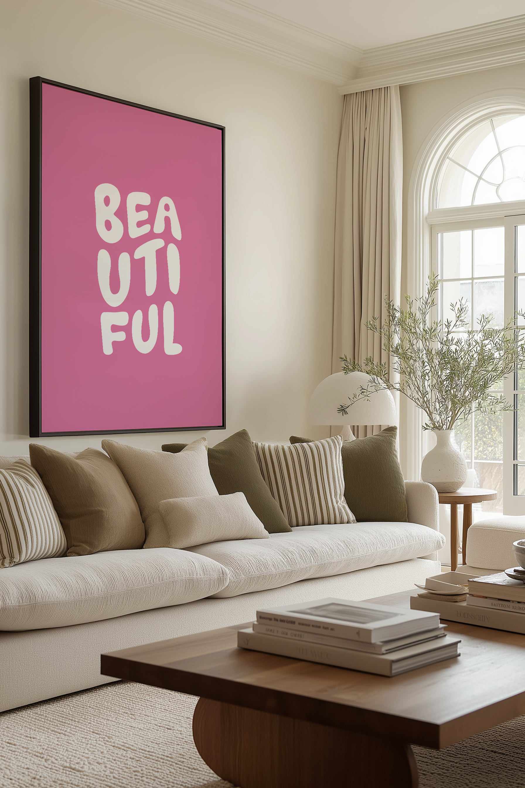 Beautiful Pink | Framed Canvas Art Print