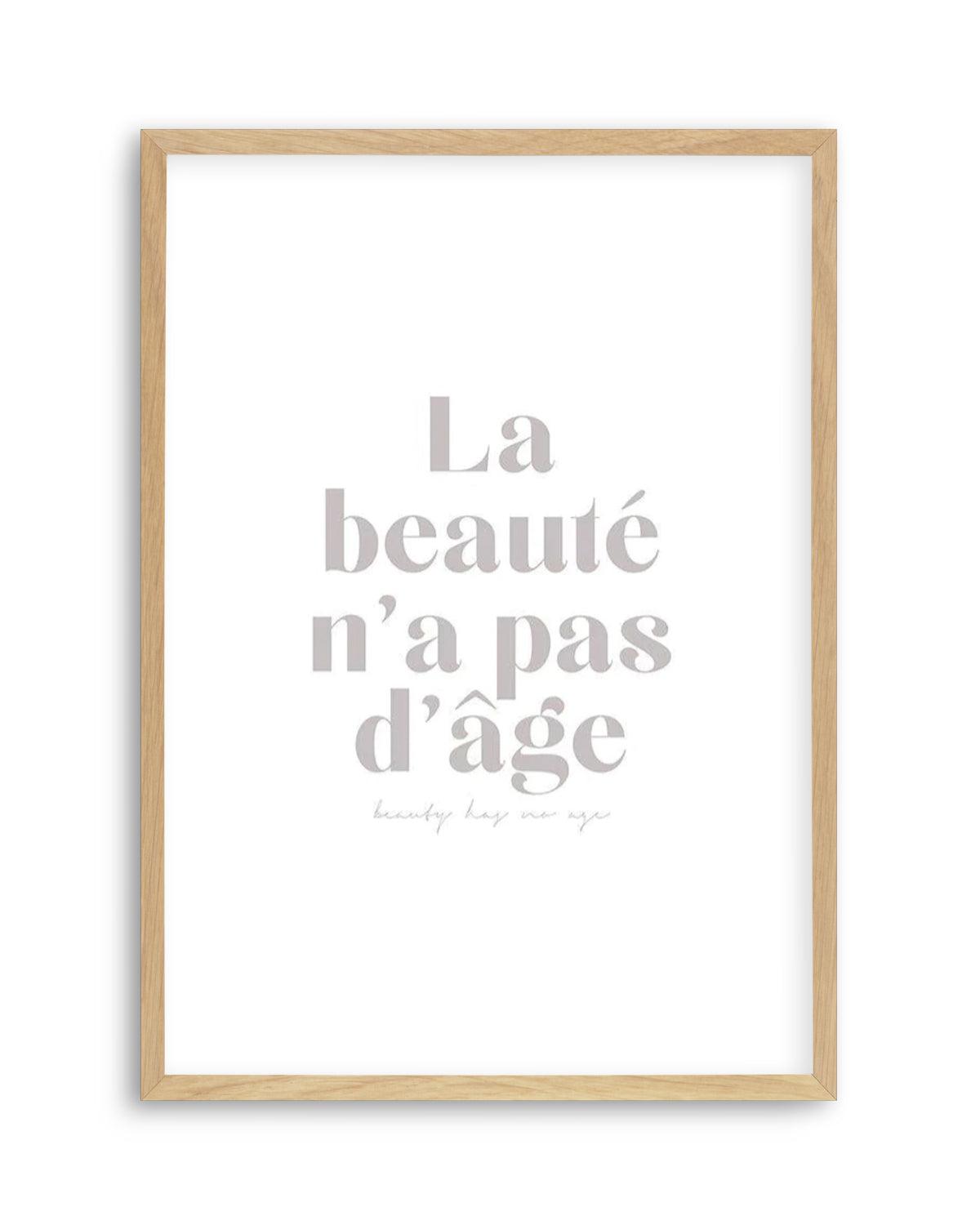 Beauty Has No Age Art Print