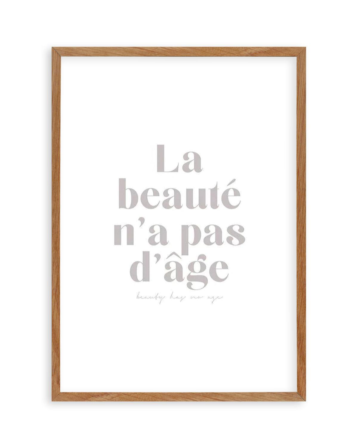 Beauty Has No Age Art Print