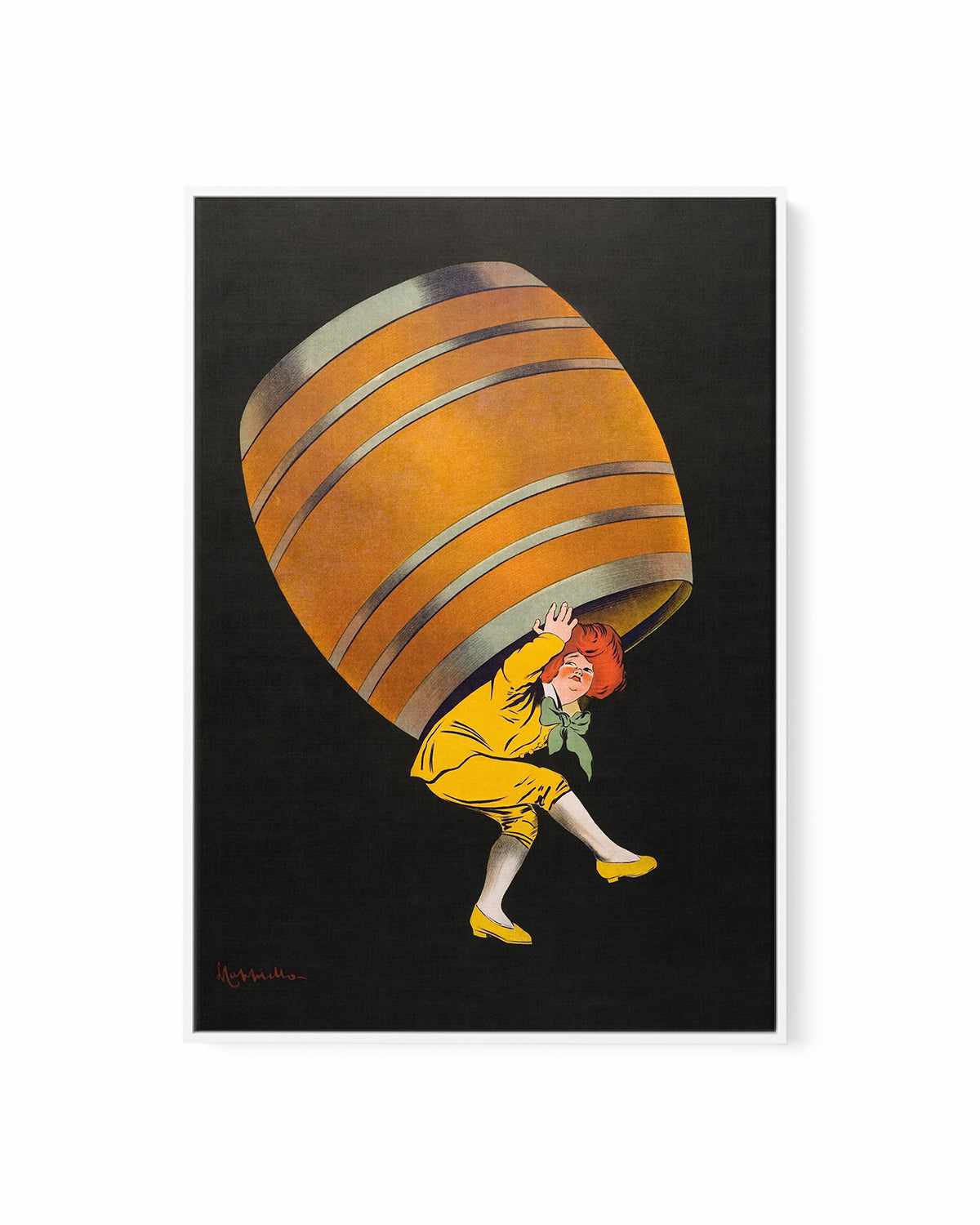 Beer Barrel Vintage Poster | Framed Canvas Art Print