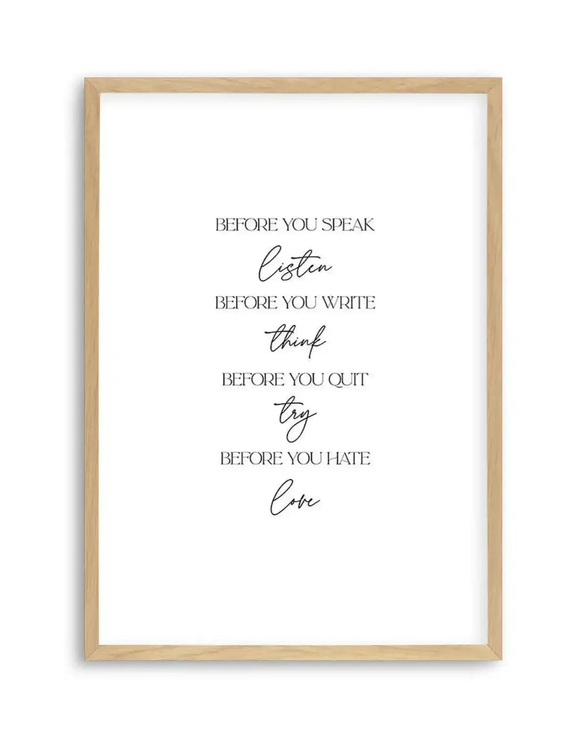 Before You Do Art Print from Olive et Oriel where you can shop wallpaper and artworks online