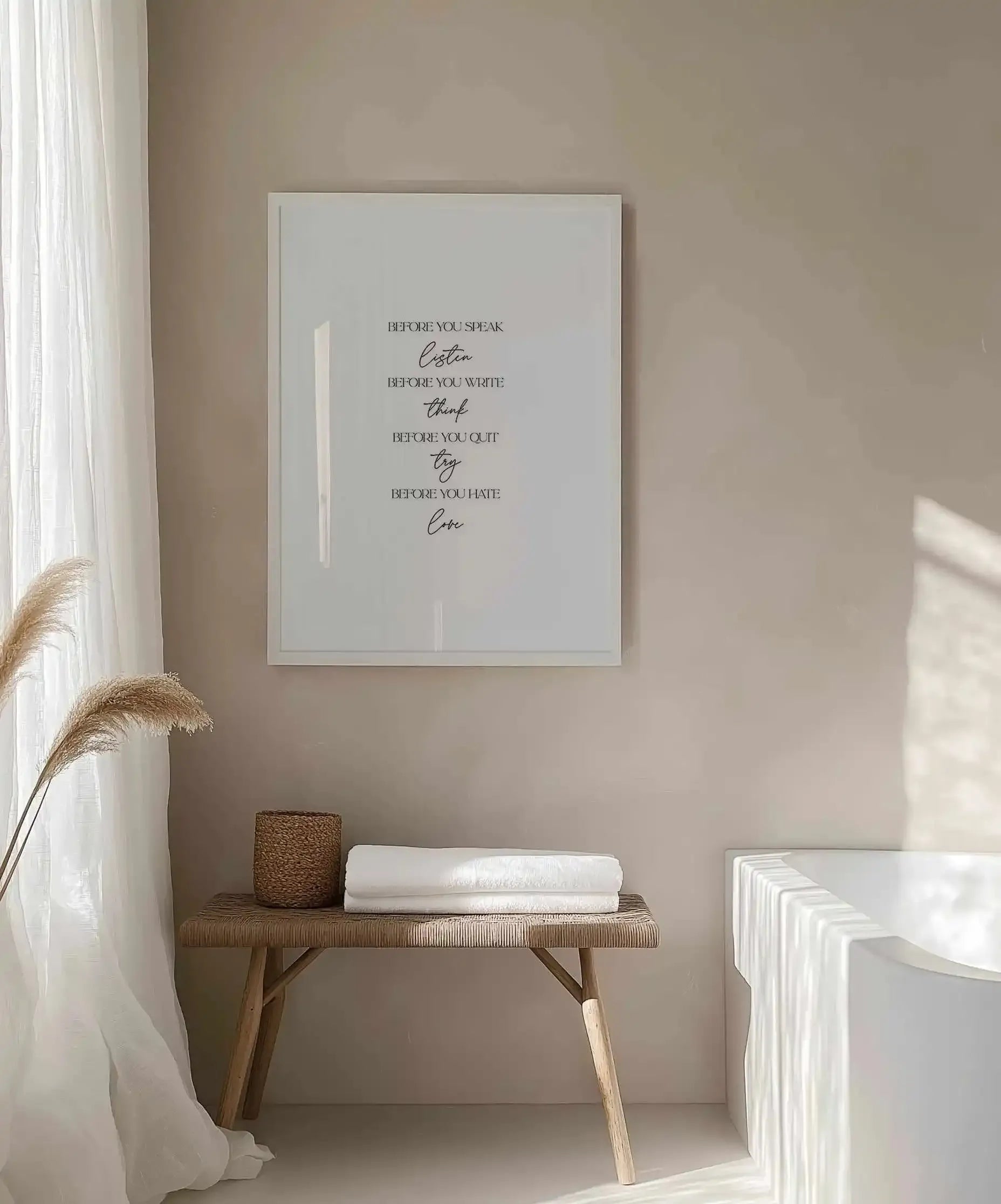 Before You Do Art Print from Olive et Oriel where you can shop wallpaper and artworks online