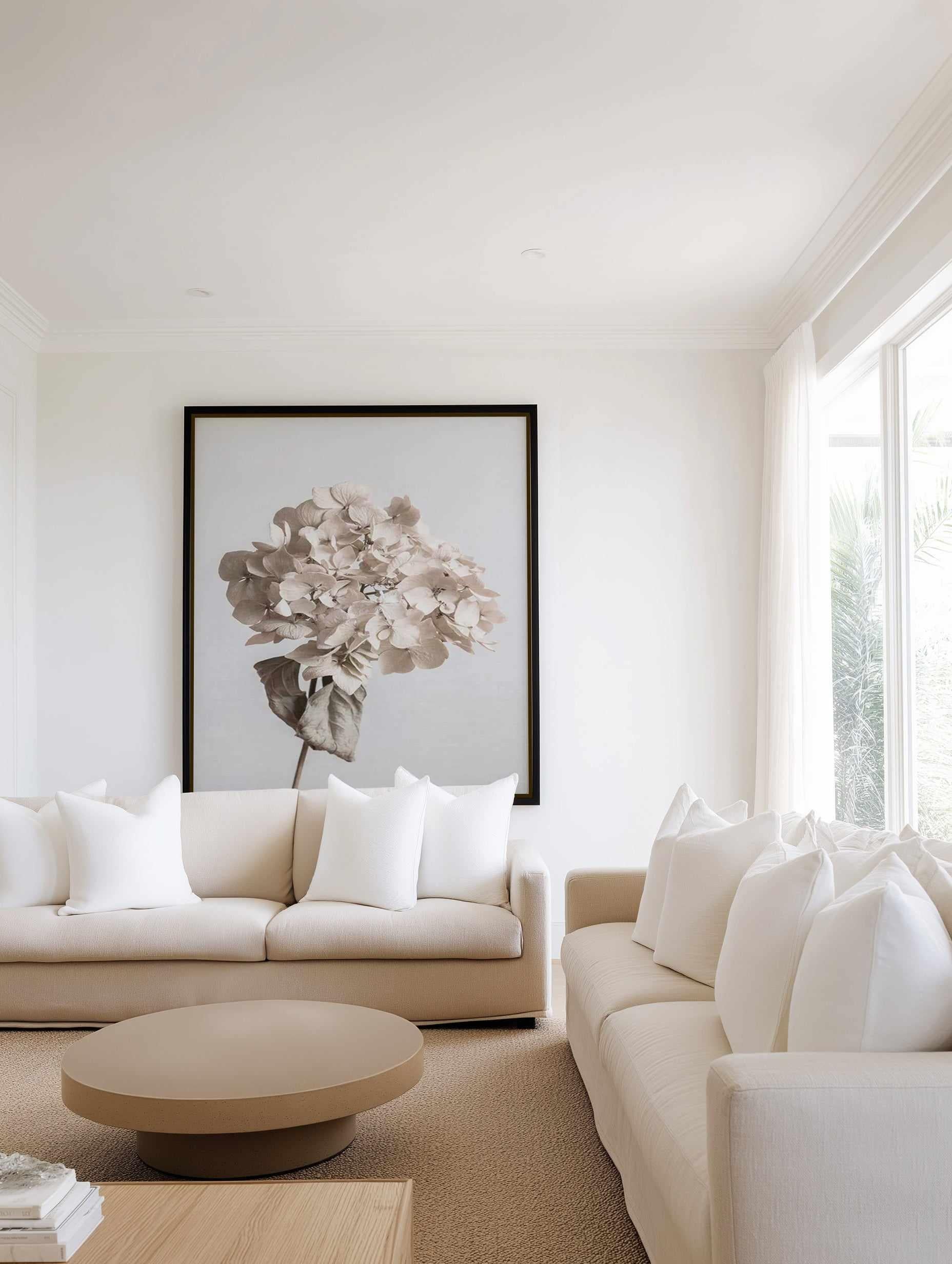 Beige Dried Flower By Studio III | Framed Canvas Art Print from Olive et Oriel where you can shop wallpaper and artworks online