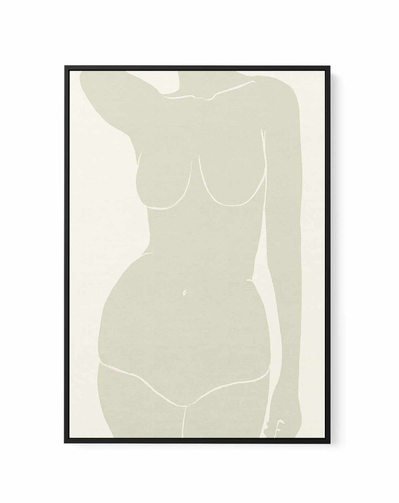 Beige Figure by Jenny Liz Rome | Framed Canvas Art Print