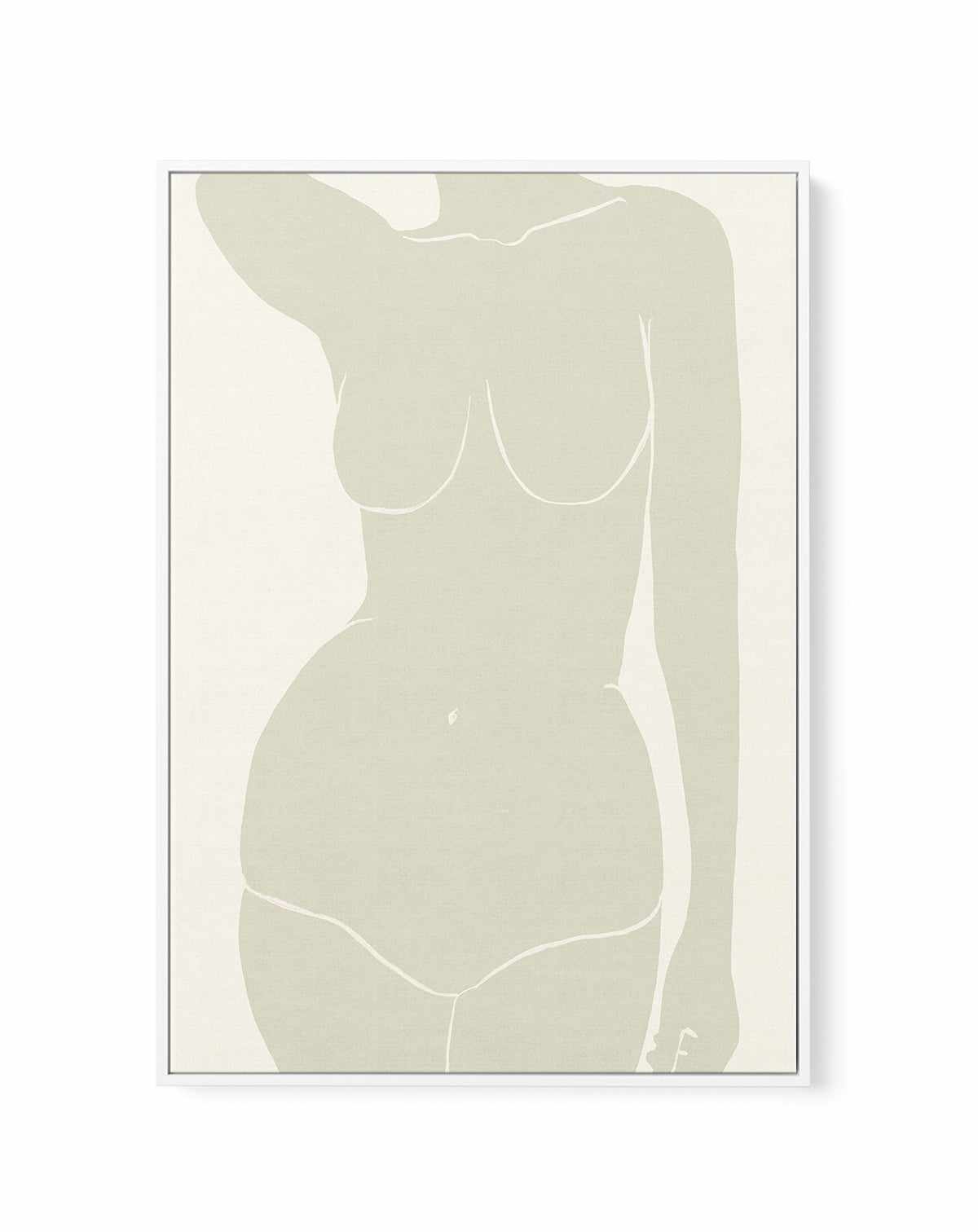 Beige Figure by Jenny Liz Rome | Framed Canvas Art Print