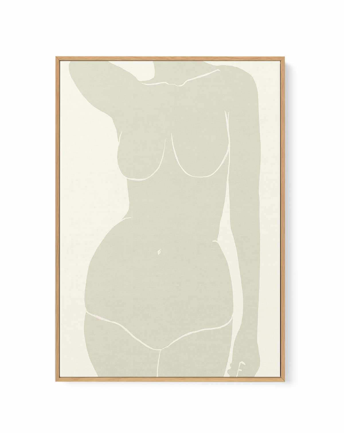 Beige Figure by Jenny Liz Rome | Framed Canvas Art Print