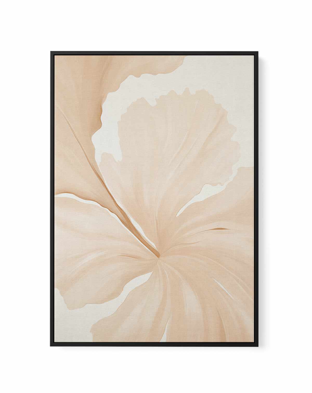 Beige Hibiscus No I | Framed Canvas Art Print