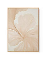 Beige Hibiscus No I | Framed Canvas Art Print